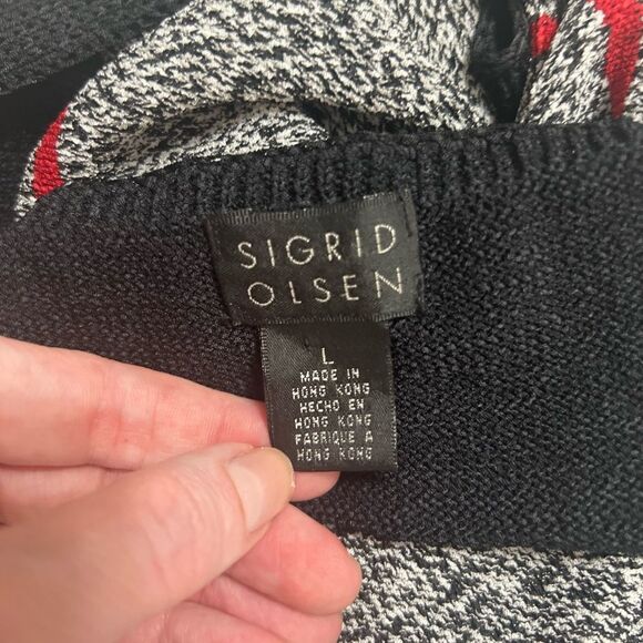 Sigrid Olsen Tank Top Hand Knit Large Square Neck Stretch Vintage Gray Red
Black - Picture 8 of 10